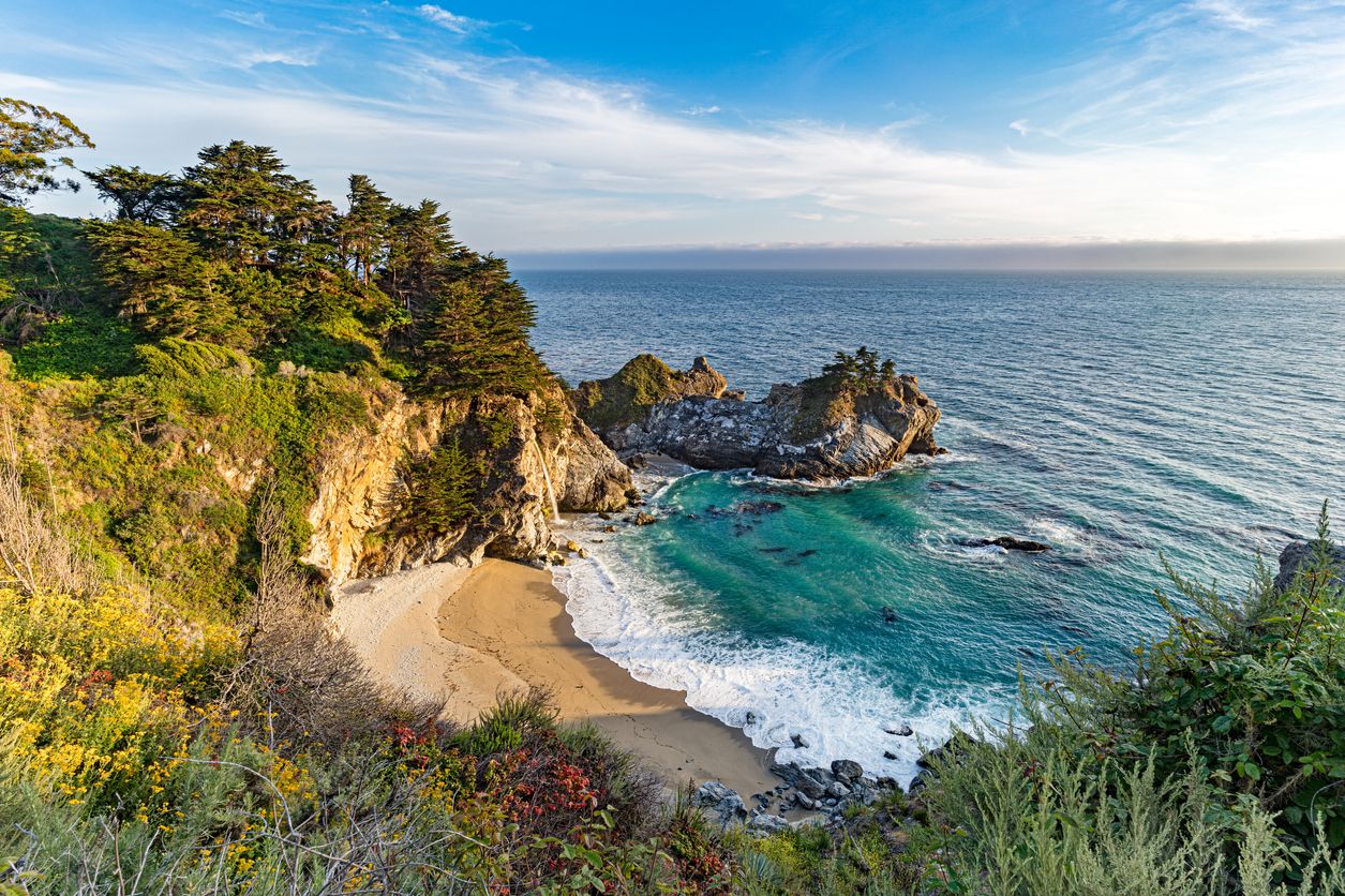 A California beach.