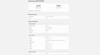 A Geekbench listing for the Samsung Galaxy S24 Ultra