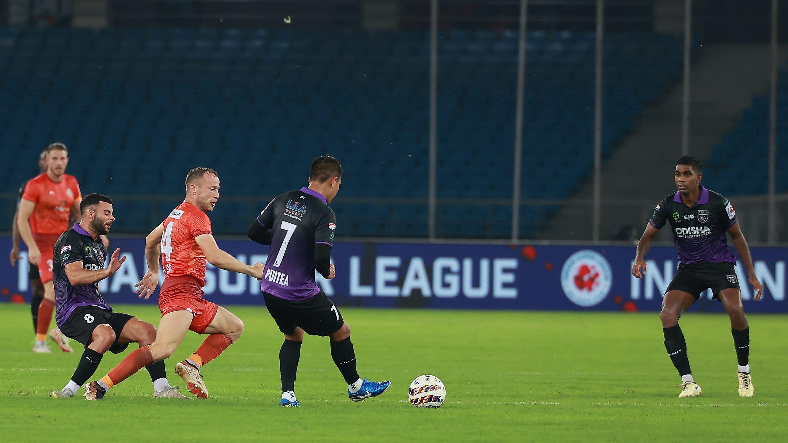 Odisha FC in action against Punjab FC, 2024