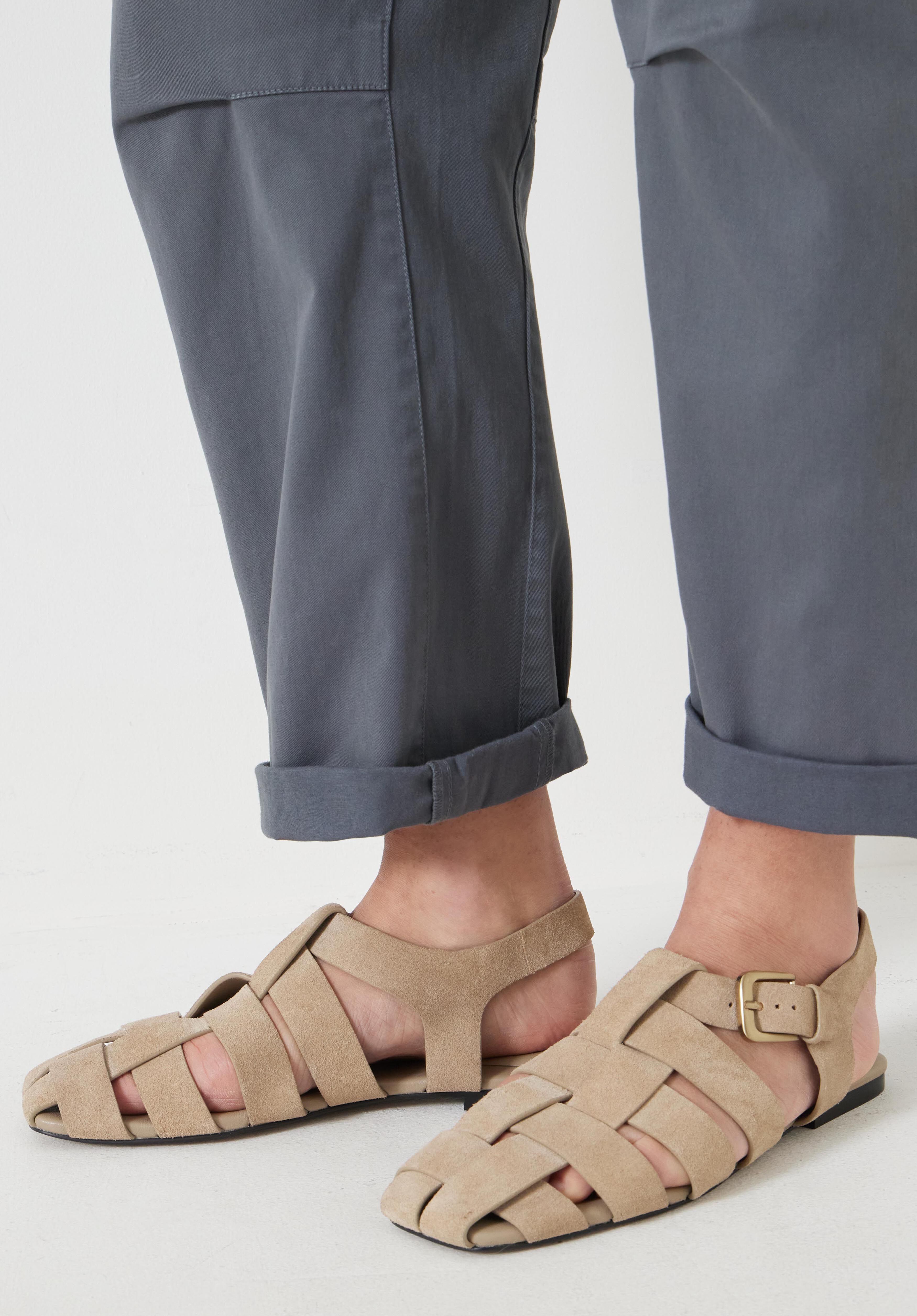 Leather Caged Fisherman Sandals