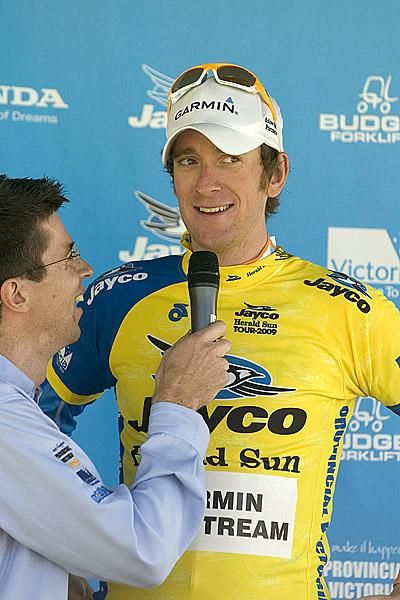 Brad Wiggins (Garmin Slipstream) was contemplating a car-park stoush with teammate Chris Sutton over who should win the tour, he was only joking ofcourse.