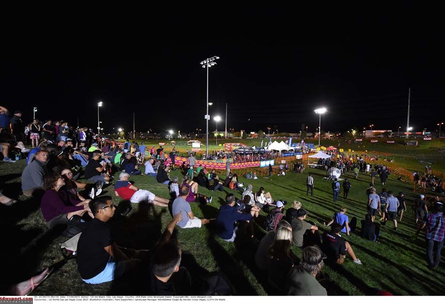 The fans watch on