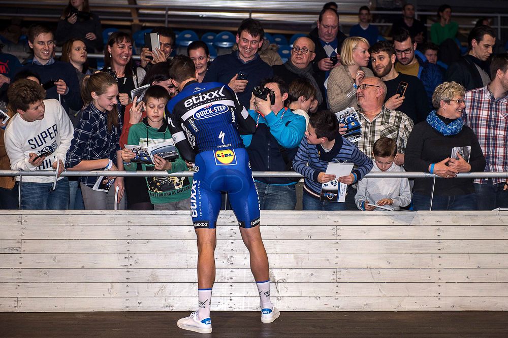 Iljo Kiesse at the Etixx-QuickStep team presentation.