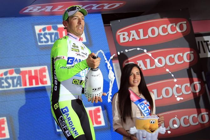 Stefano Pirazzi (Bardiani CSF) celebrates his Giro d'Italia stage win