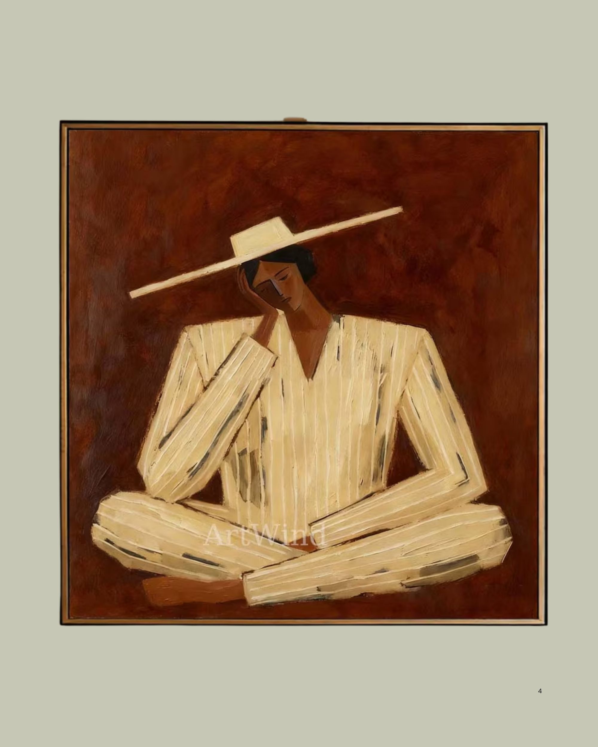 ArtWind Studio, Large Abstract Woman Figure Painting