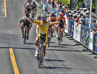 Greg Daniel wins the final stage and the overall at the 2016 Tour de Beauce.