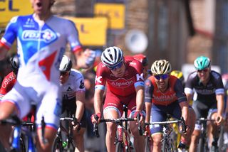 Alexander Kristoff finishes second during stage 1 at Dauphine