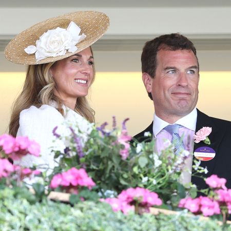 Harriet Sperling and Peter Phillips in a box at Royal Ascot 