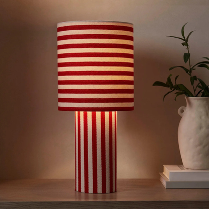 Dusk Lucia lamp in red stripes