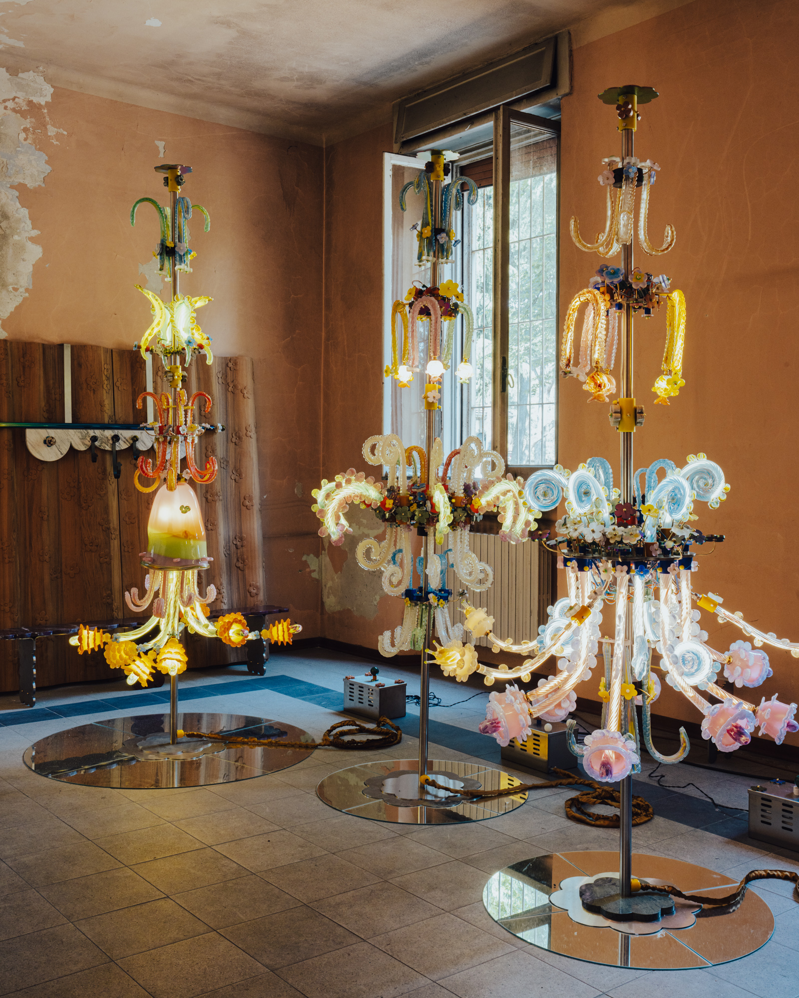 Venetian glass chandeliers