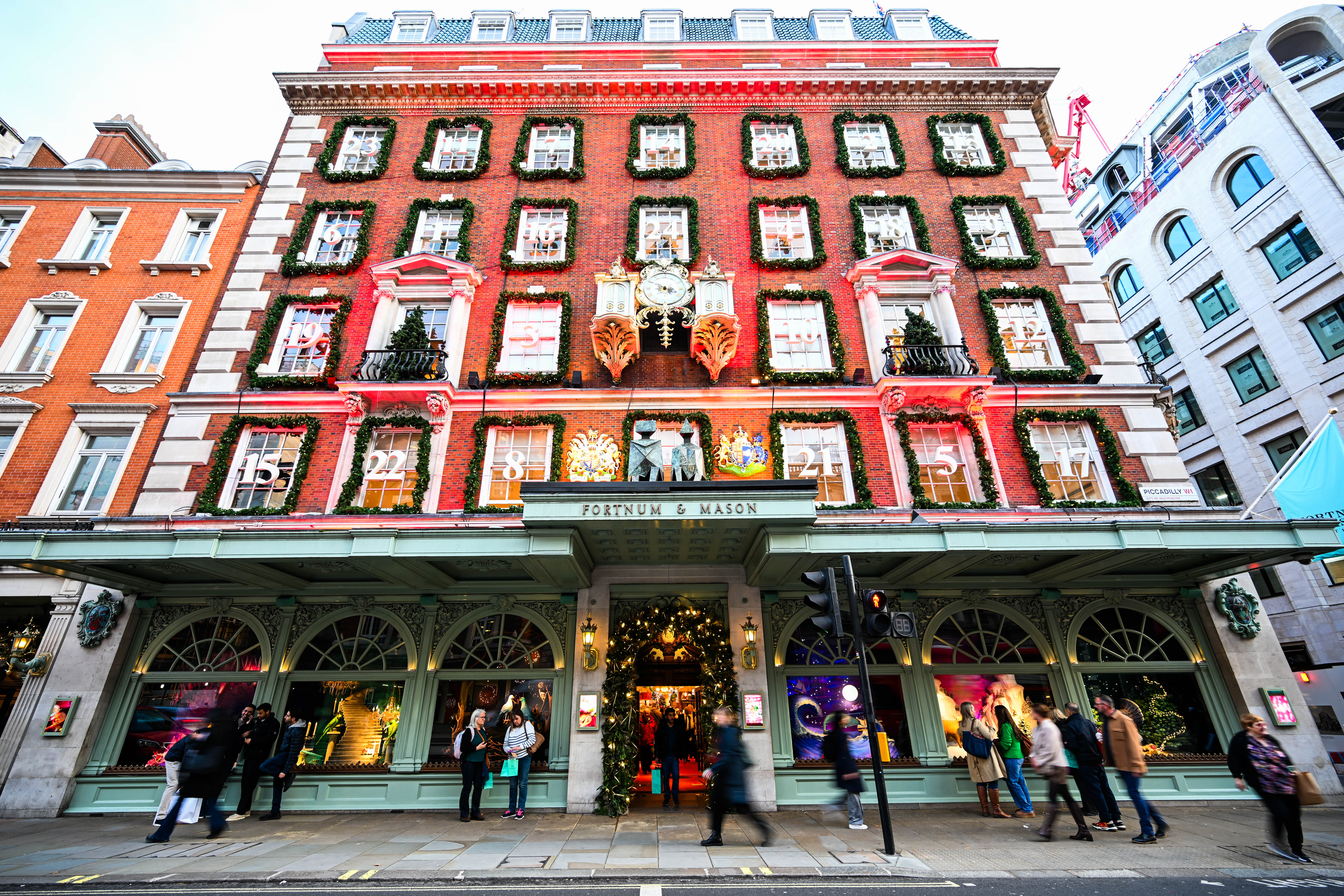 LONDON, ENGLAND - NOVEMBER 12: Fortnum &amp;amp; Mason seen as London celebrates the Christmas season on November 12, 2025 in London, England. (Photo by Ben Montgomery/Getty Images)