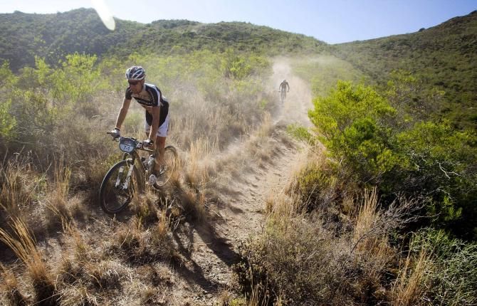 Urs Huber of Stokli Pro during stage 1 of the 2012 Cape Epic Mountain Bike stage race