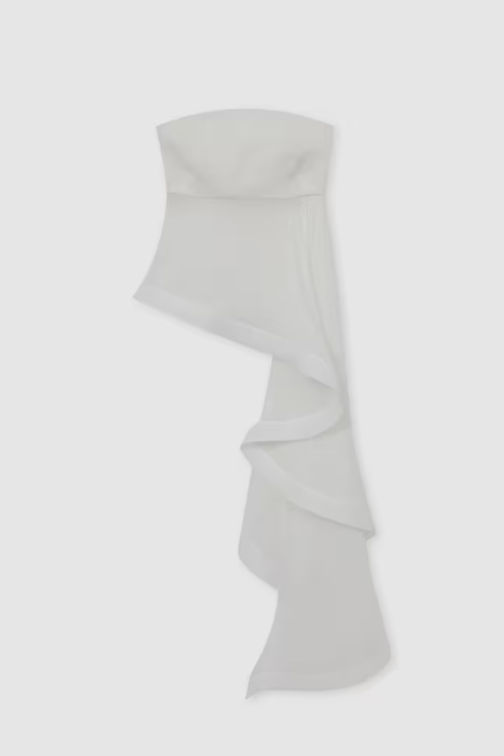 Reiss, Silk Asymmetric-Ruffle Bandeau Top