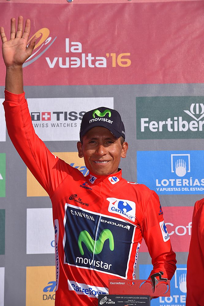 Nairo Quintana (Movistar) holds onto this lead after stage 17 Vuelta a Espana