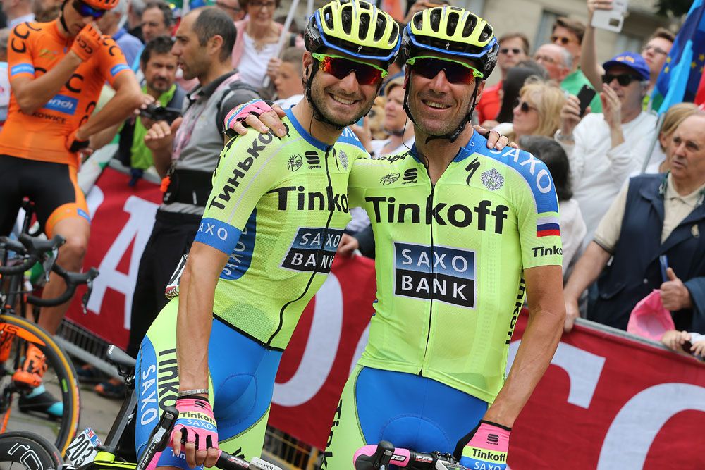 Tinkoff-Saxo has some special pink pieces of kit