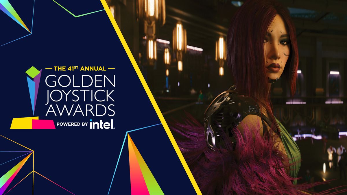 Cyberpunk 2077 Phantom Liberty winning at the Golden Joystick Awards 2023