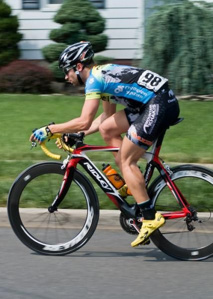 Ben Zawacki (Team Mountain Khakis) at speed on the back-straight