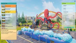 A big, octopus-themed ride in Park Beyond.