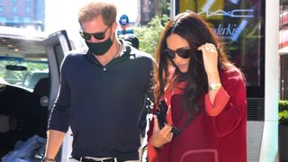 Prince Harry and Meghan Markle seen at Melba's restaurant in Harlem