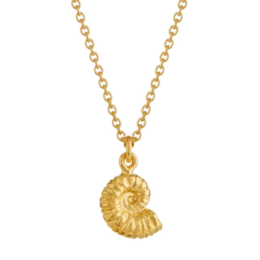 Alex Monroe Gold Plated Ammonite Necklace