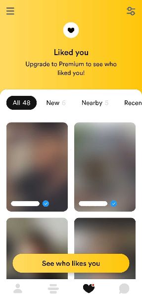 Bumble BFF Likes tab