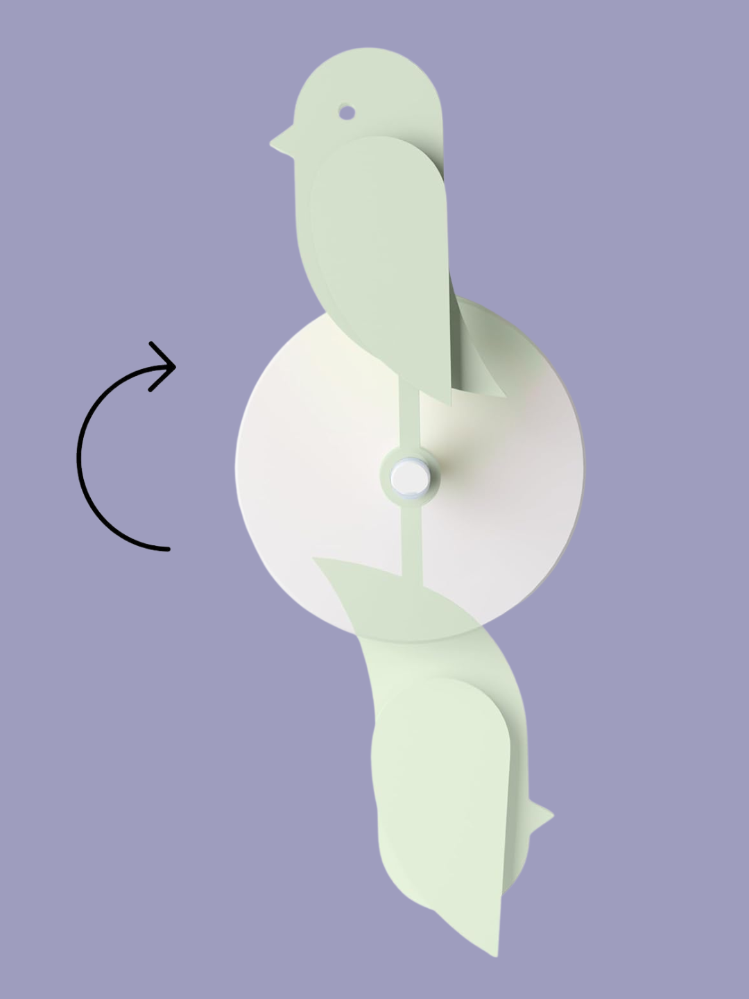 A sage green bird-shaped air quality monitor from BIRDIE