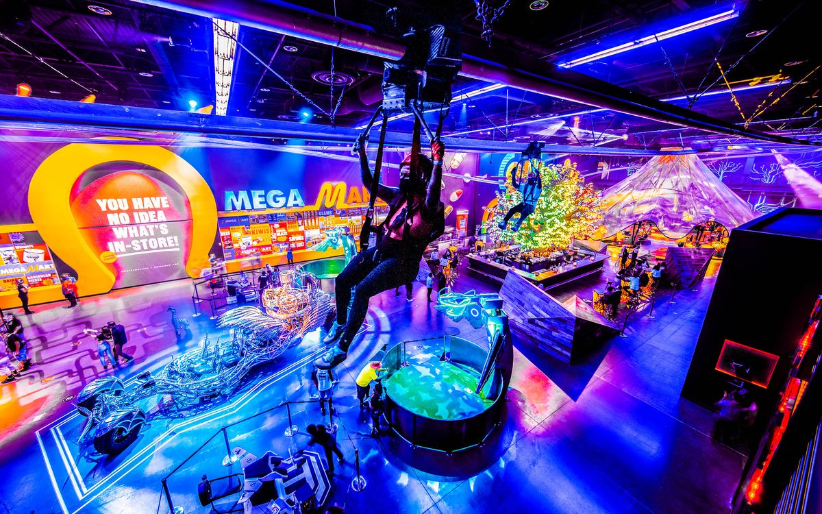 Omega Mart at Area 15, by Barbizon Lighting Company