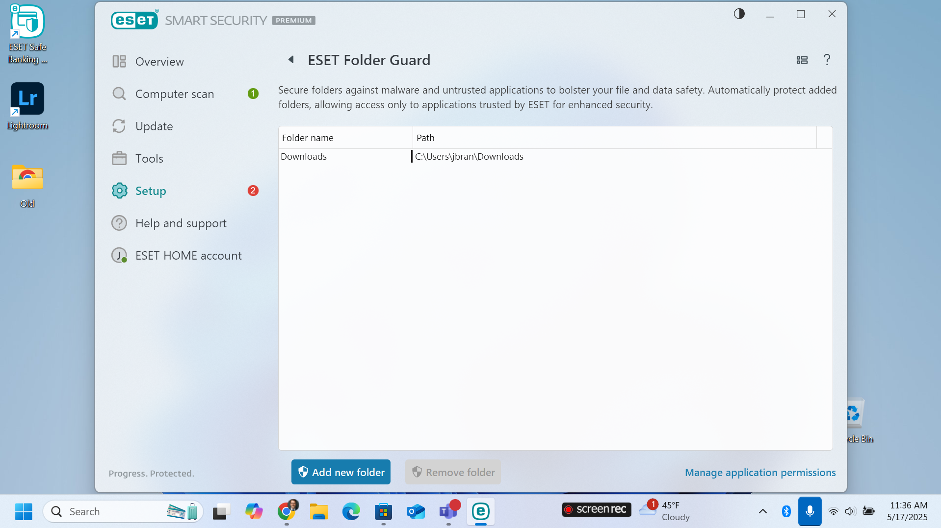 ESET Home Security screenshot