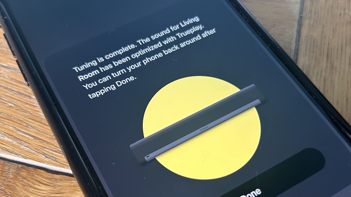 Sonos Trueplay on the new Sonos app.