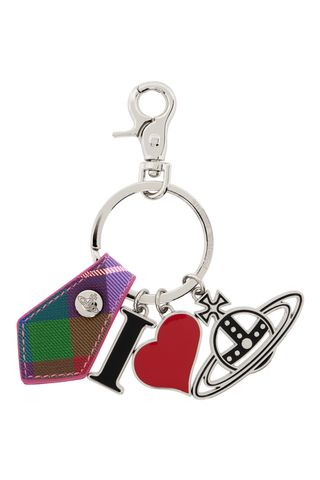 Vivienne Westwood Pink 
Silver I Love Orb Keychain