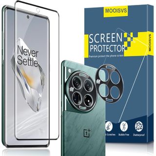 MOOISVS OnePlus 12 Tempered Glass Screen Protector plus Camera Lens Protector