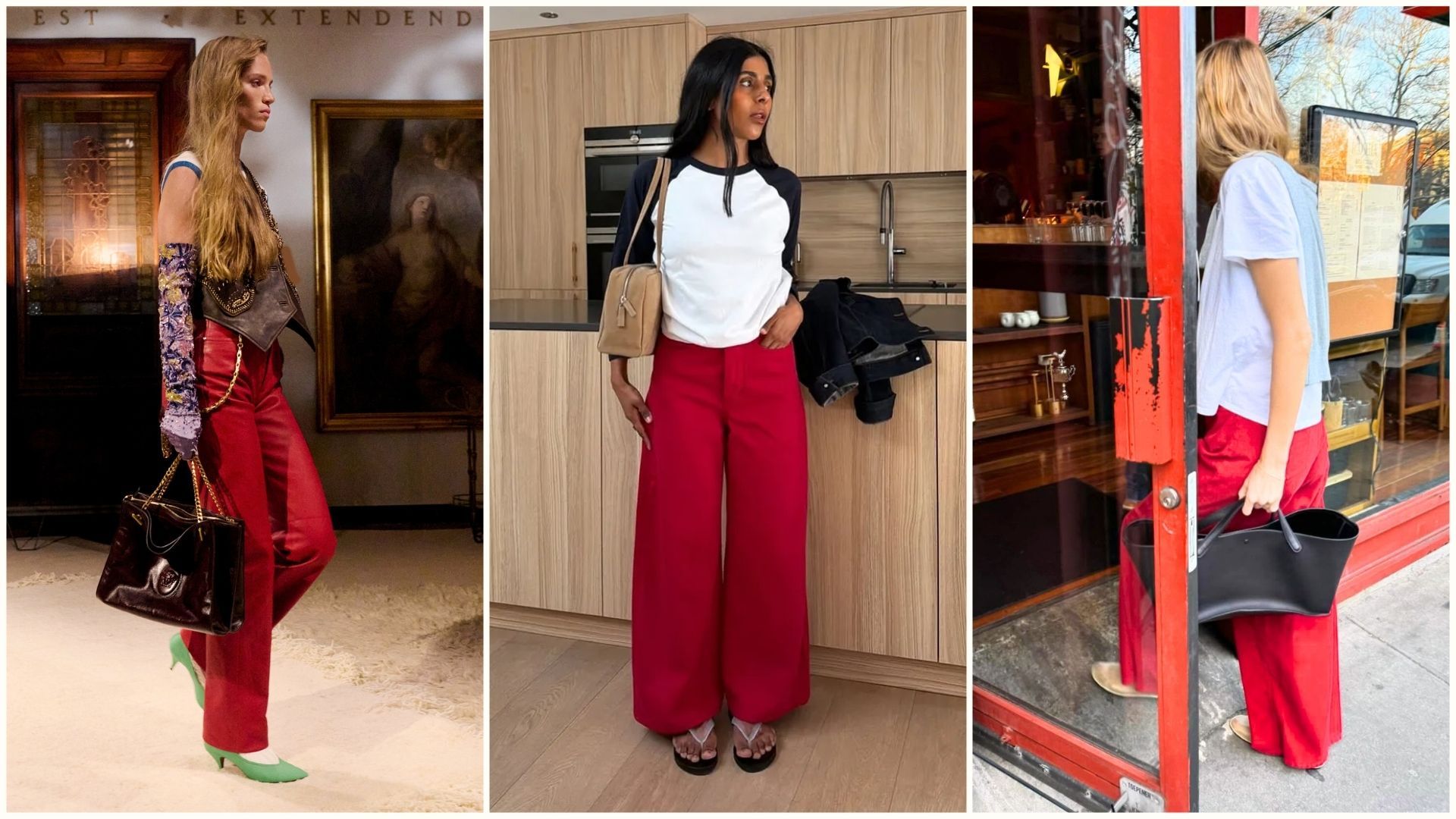 From Versace to Zara—Red Jeans Are Summer’s Top Denim Trend From Versace to Zara—Red Jeans Are Summer’s Top Denim Trend