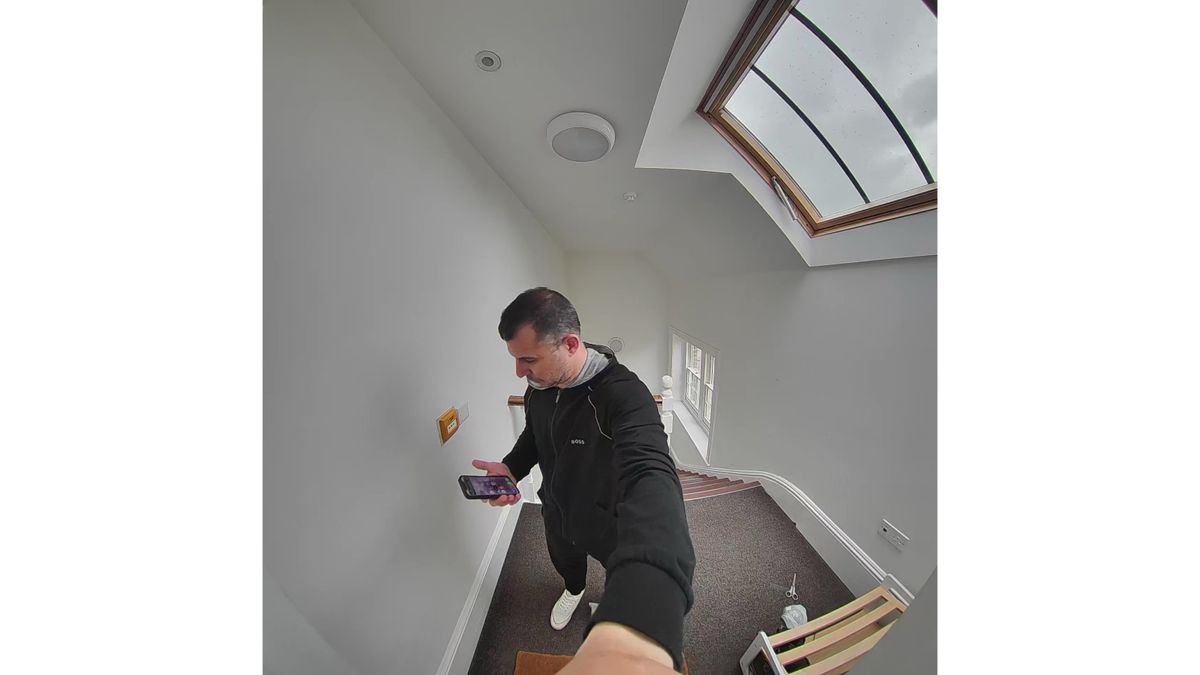 Still of man ringing doorbell, captured with Ring Battery Video Doorbell Plus (2nd Gen)