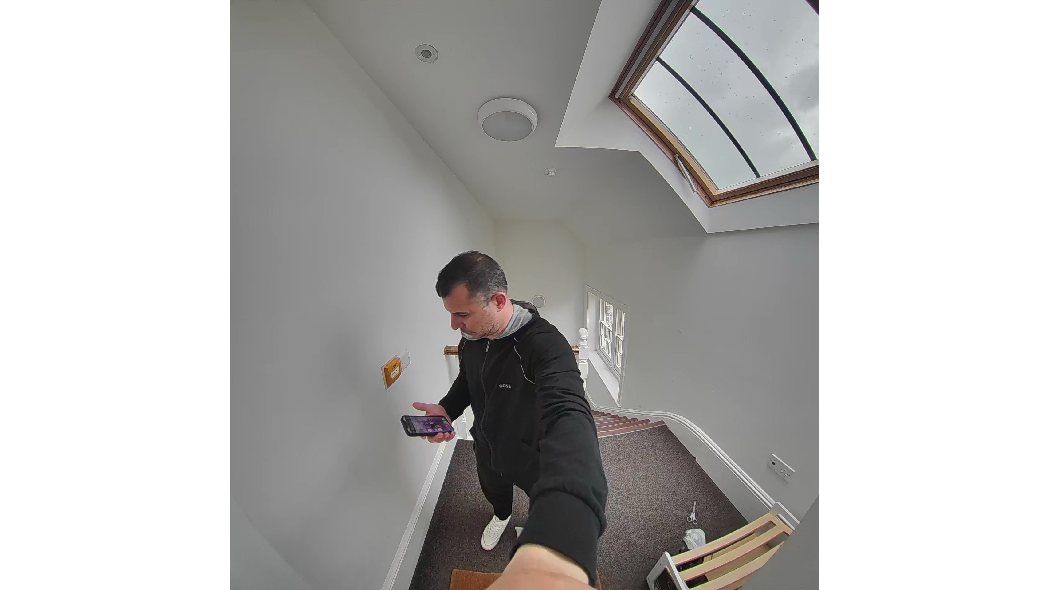 Still of man ringing doorbell, captured with Ring Battery Video Doorbell Plus (2nd Gen)