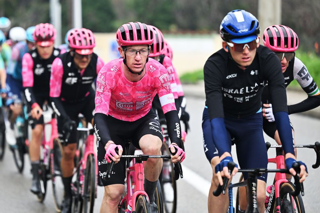 GOURDON FRANCE FEBRUARY 22 Harry Sweeny of Australia and Team EF Education EasyPost competes during the 57th Tour des Alpes Maritimes et du Var 2025 Stage 1 a 1624km stage from Contes to Gourdon on February 22 2025 in Gourdon France Photo by Billy CeustersGetty Images