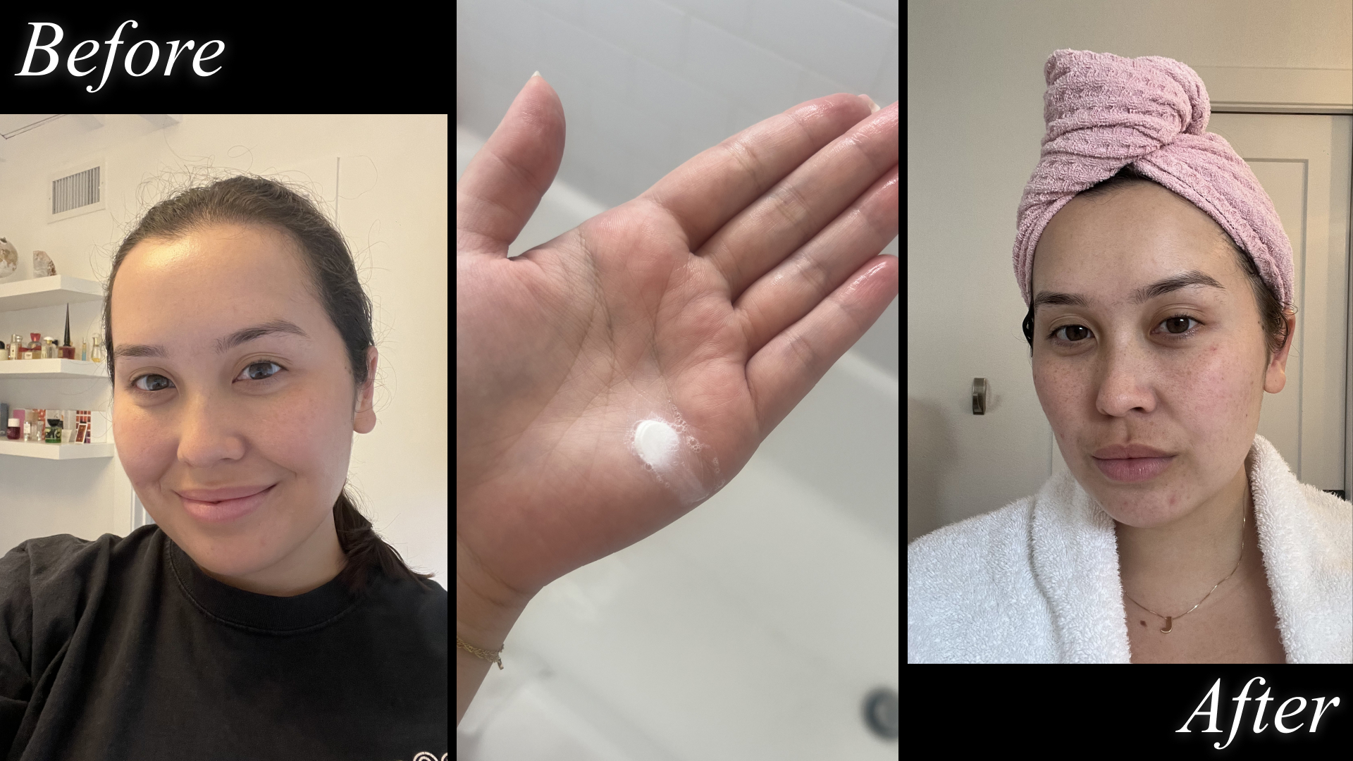 Catharine Malzahn testing Chanel La Mousse Camellia Cream-to-Foam Cleanser