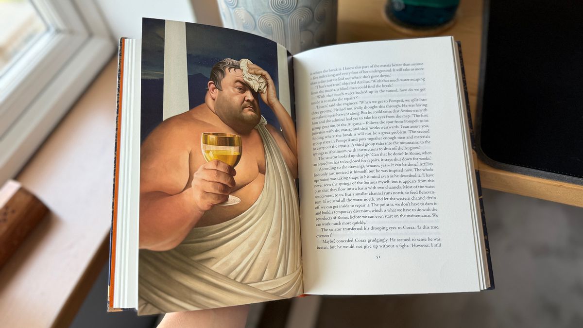 A selection of images of the new Folio Society release of Pompeii, by Robert Harris.