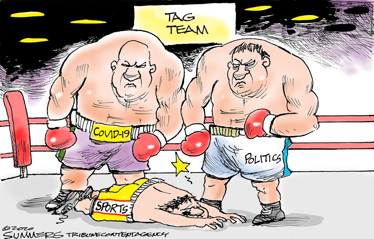 Editorial Cartoon U.S. COVID sports politics | The Week