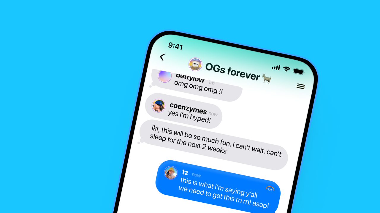Images of Noplace social media platform on phones