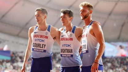 Neil Gourley, Jake Wightman and Josh Kerr: men’s 1,500m