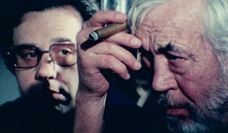 Peter Bogdanovich and John Huston in The Other Side Of The Wind