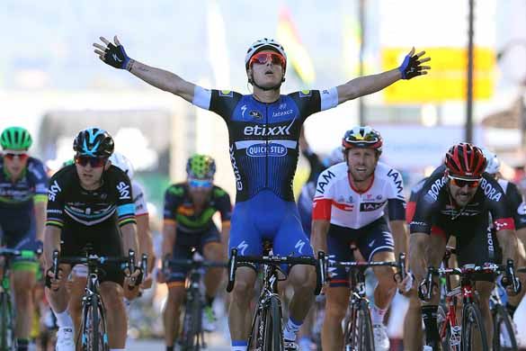Gianni Meersman (Etixx-QuickStep) gets off the mark in Spain.