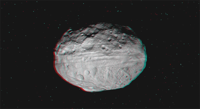 A 3-D video of the asteroid Vesta