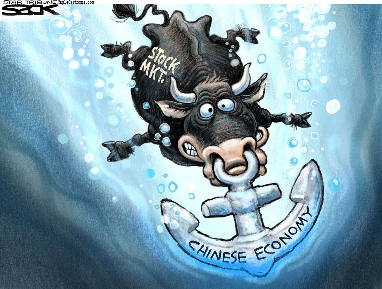 Editorial cartoon World Chinese Economy