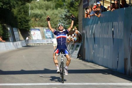 Pierre-Henri Lecuisinier crosses the finish line