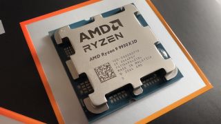 Photo of an AMD Ryzen 9 9950X3D processor