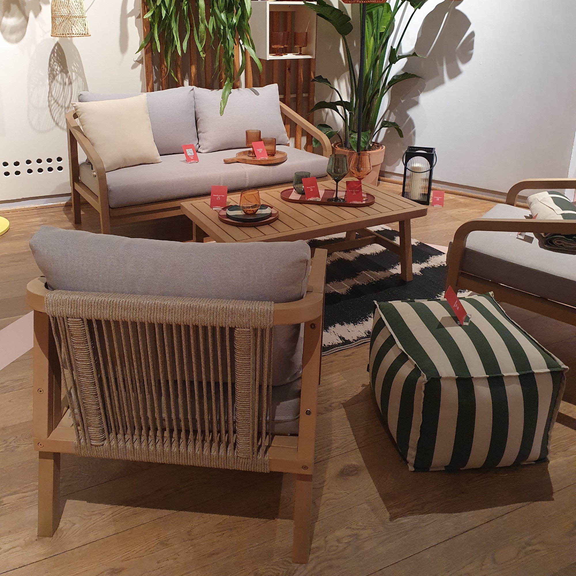 The Hania wooden garden lounge set at the Habitat spring/summer 2025 press showcase