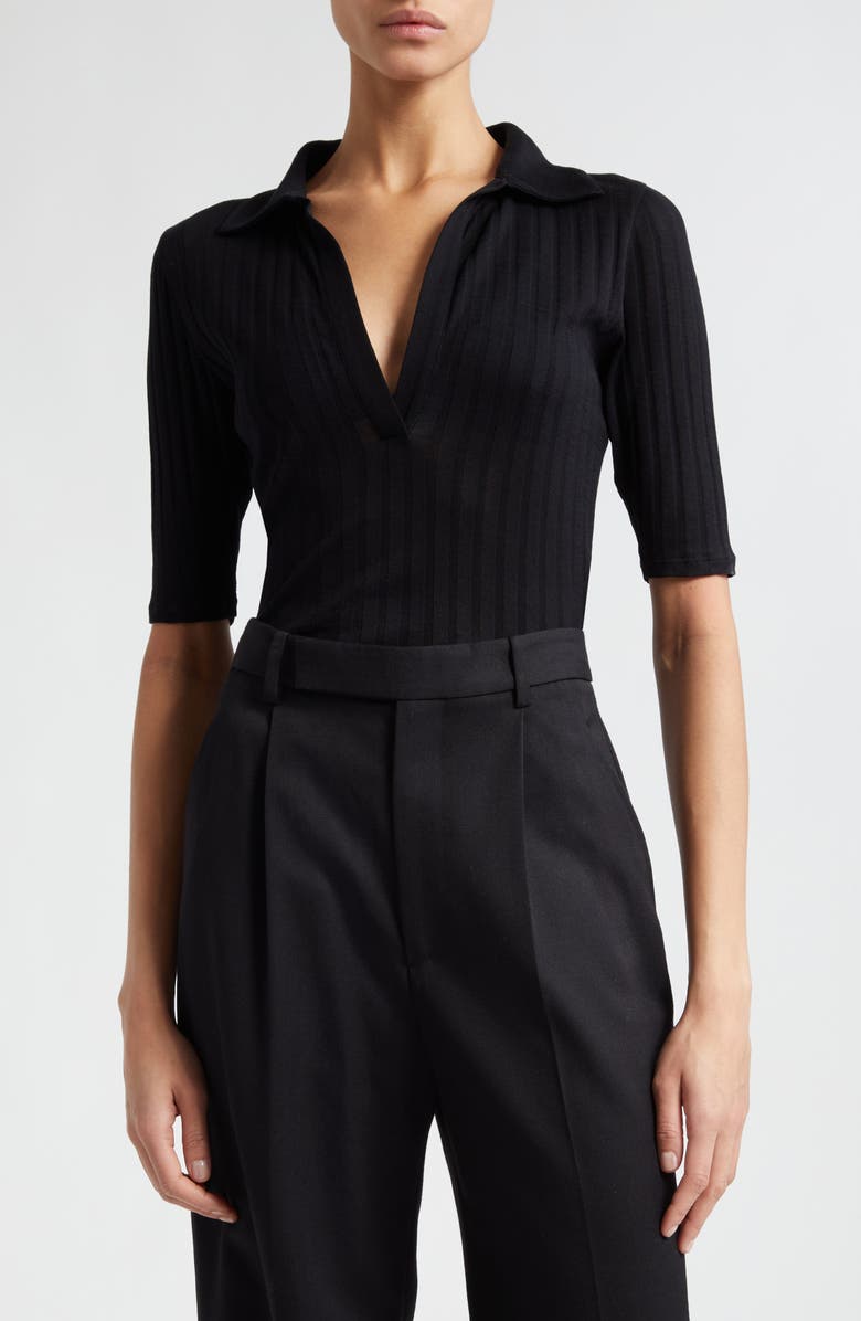 Rib Cotton Polo