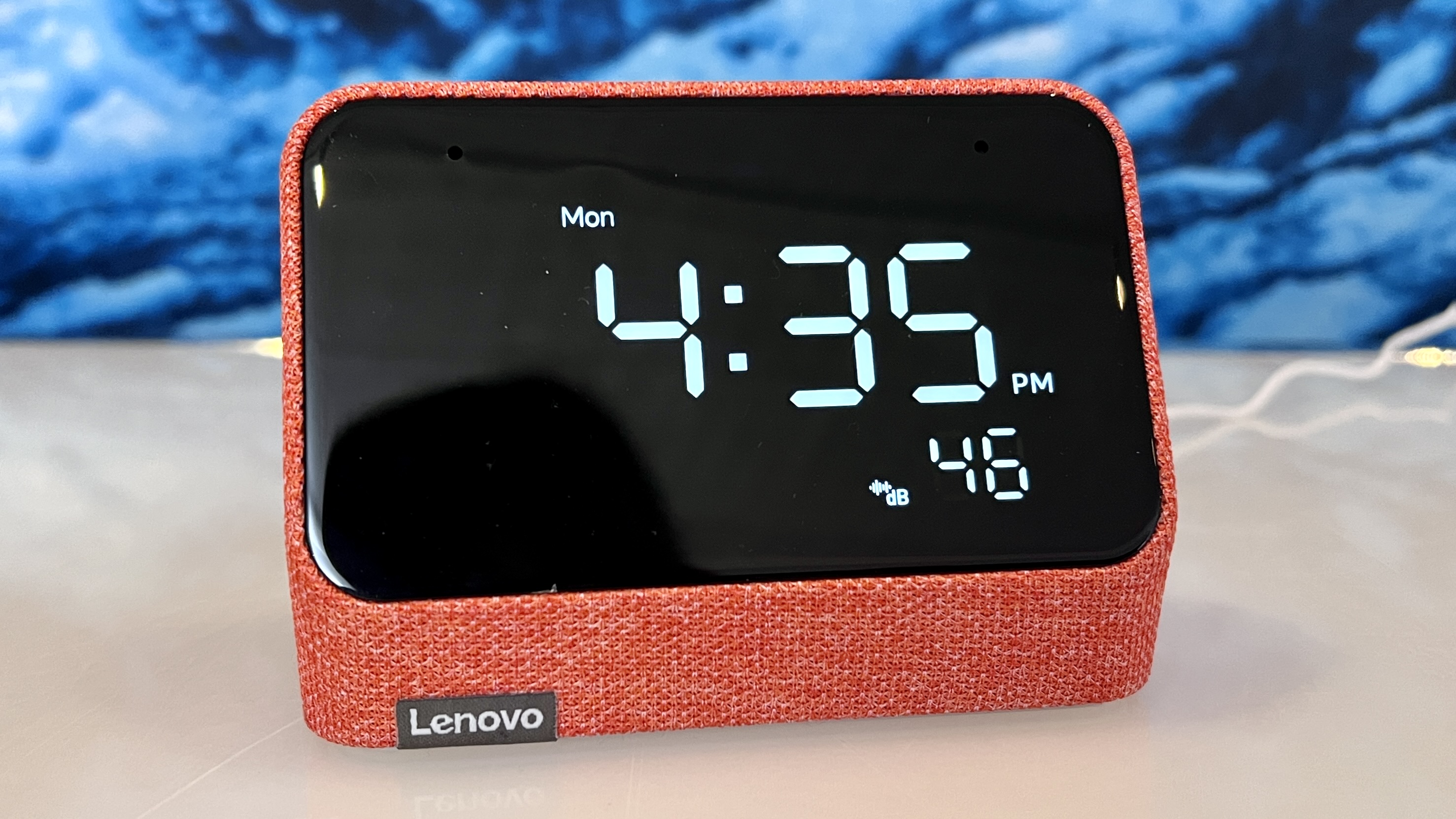 Lenovo Smart Clock Essential with Alexa in Clay Red finish