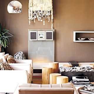 modern seventies inspired living room